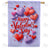 Colorful Hearts Valentine's Day Double Sided House Flag