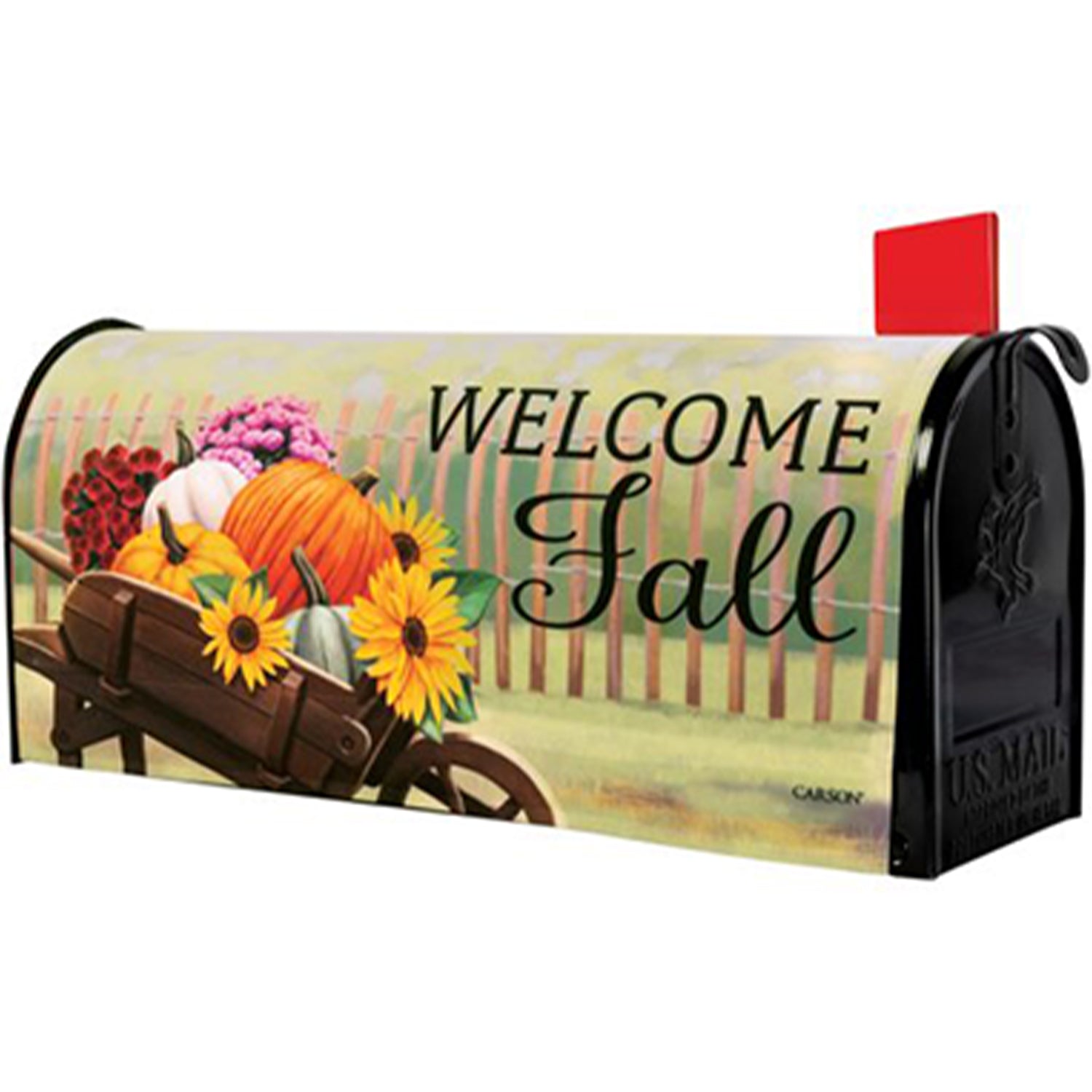 Harvest Wagon Welcome Mailbox Cover