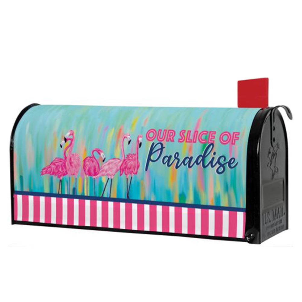 Flamingo Paradise Mailbox Cover