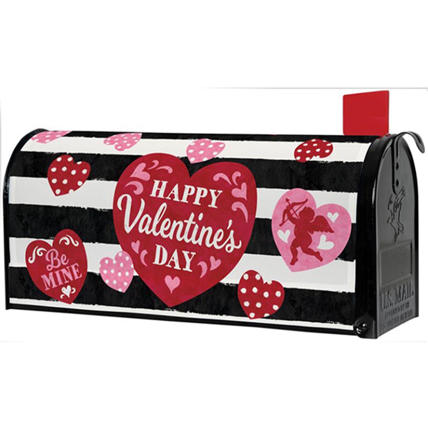 Valentines Stripe Mailbox Cover