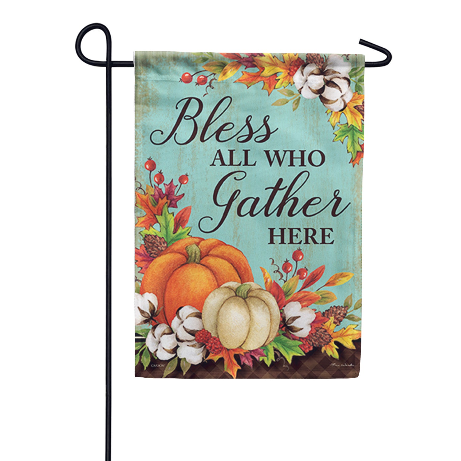 Cotton & Pumpkins Garden Flag