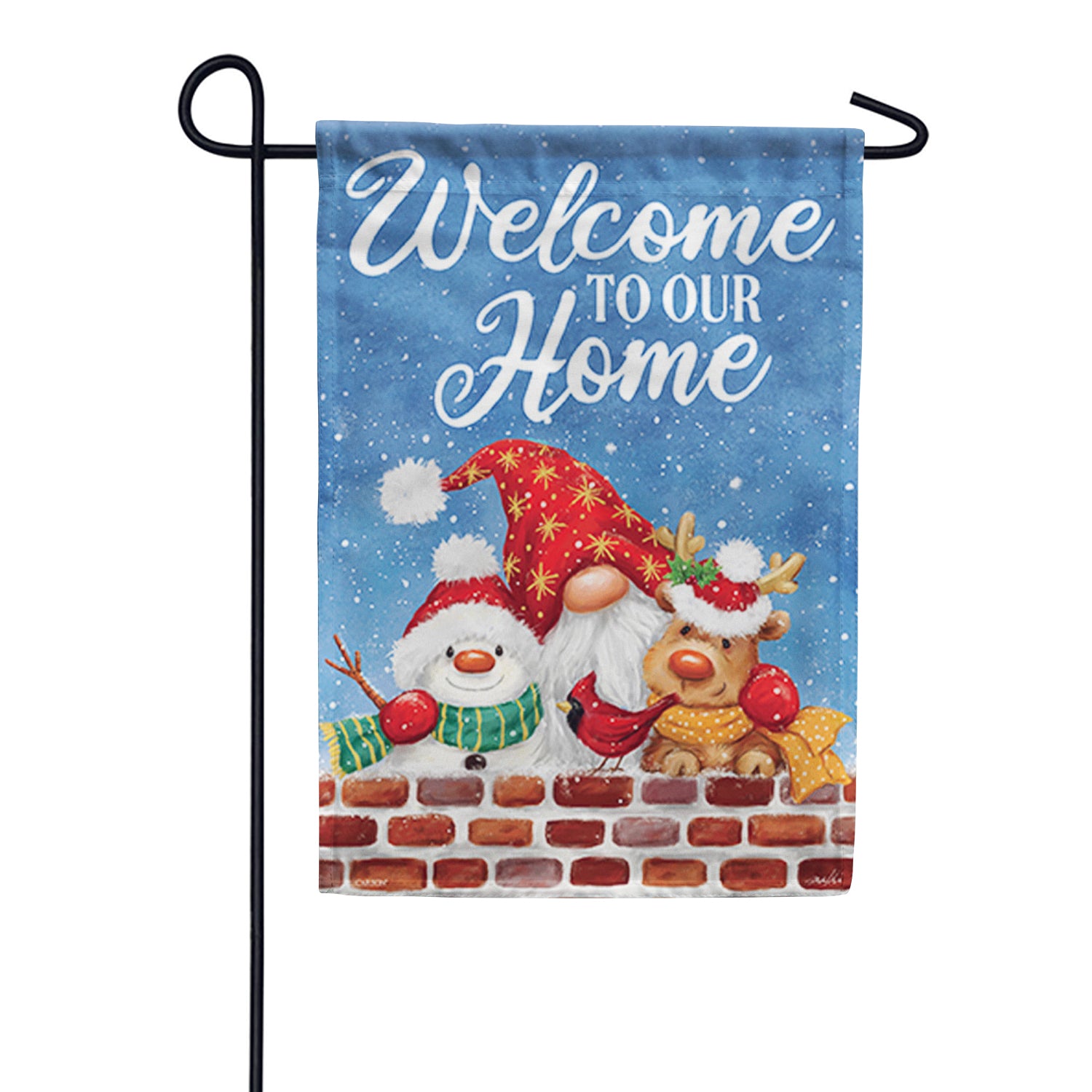 Santa Gnome & Friends - Double Sided Garden Flag