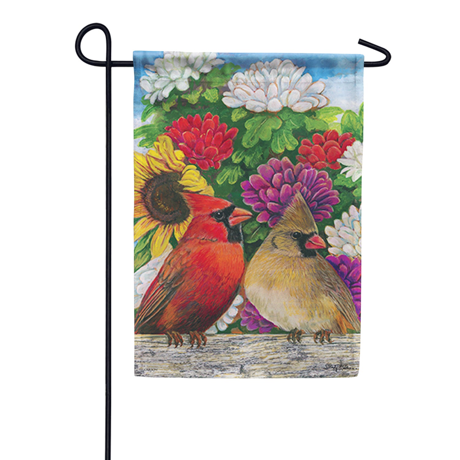 Cardinals in Autumn - Double Sided Garden Flag