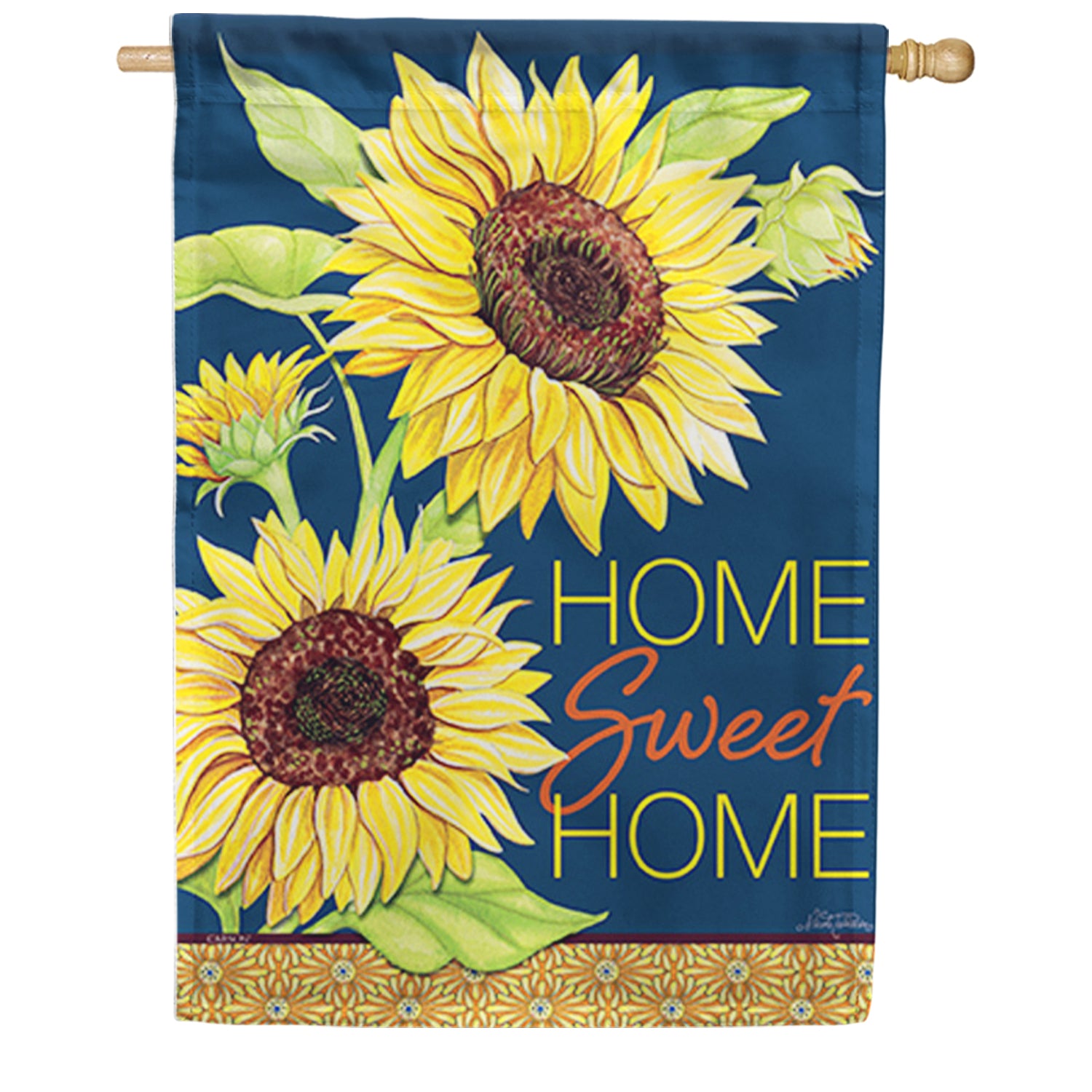 Hello Fall Sunflowers House Flag