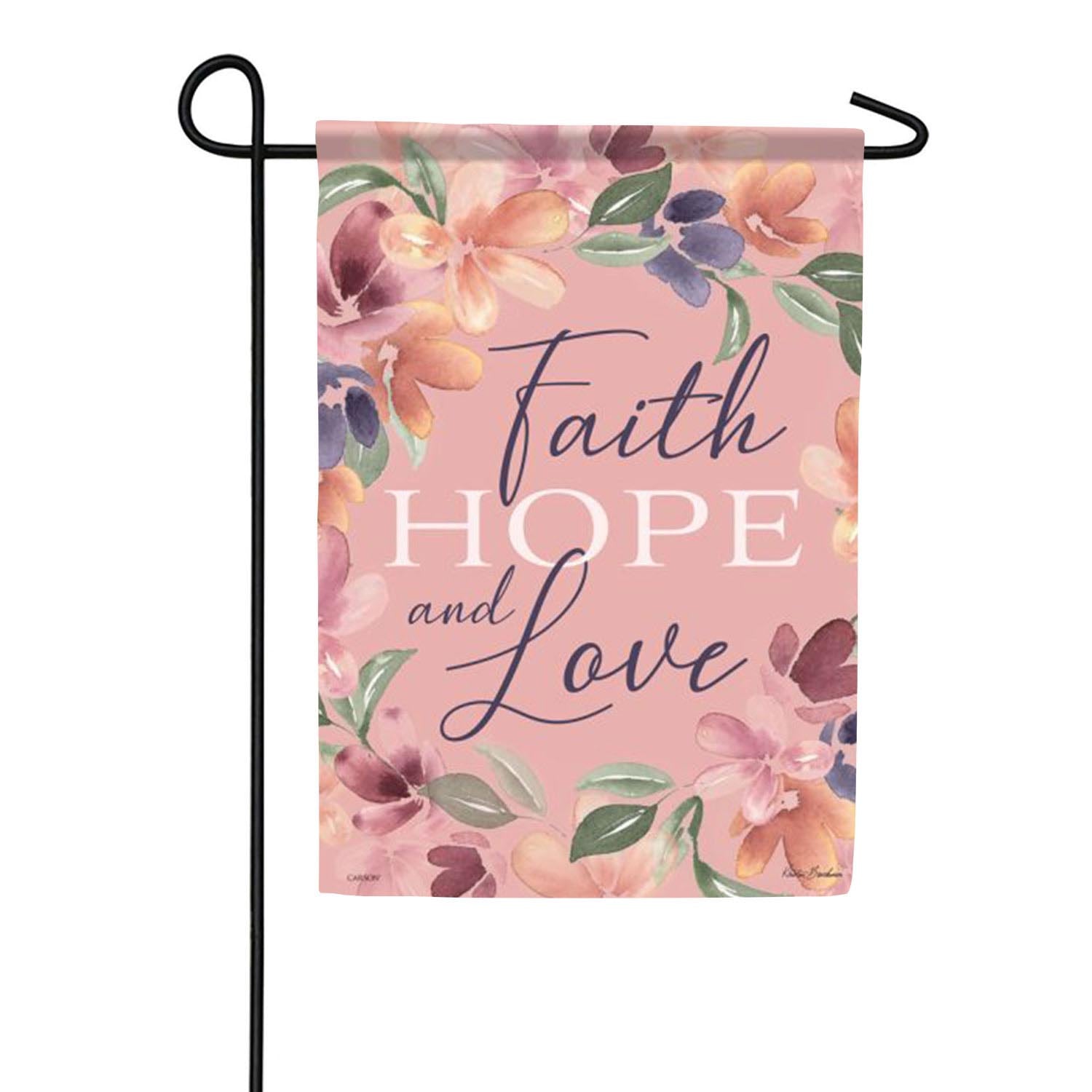 Faith Hope & Love - Double Sided Garden Flag