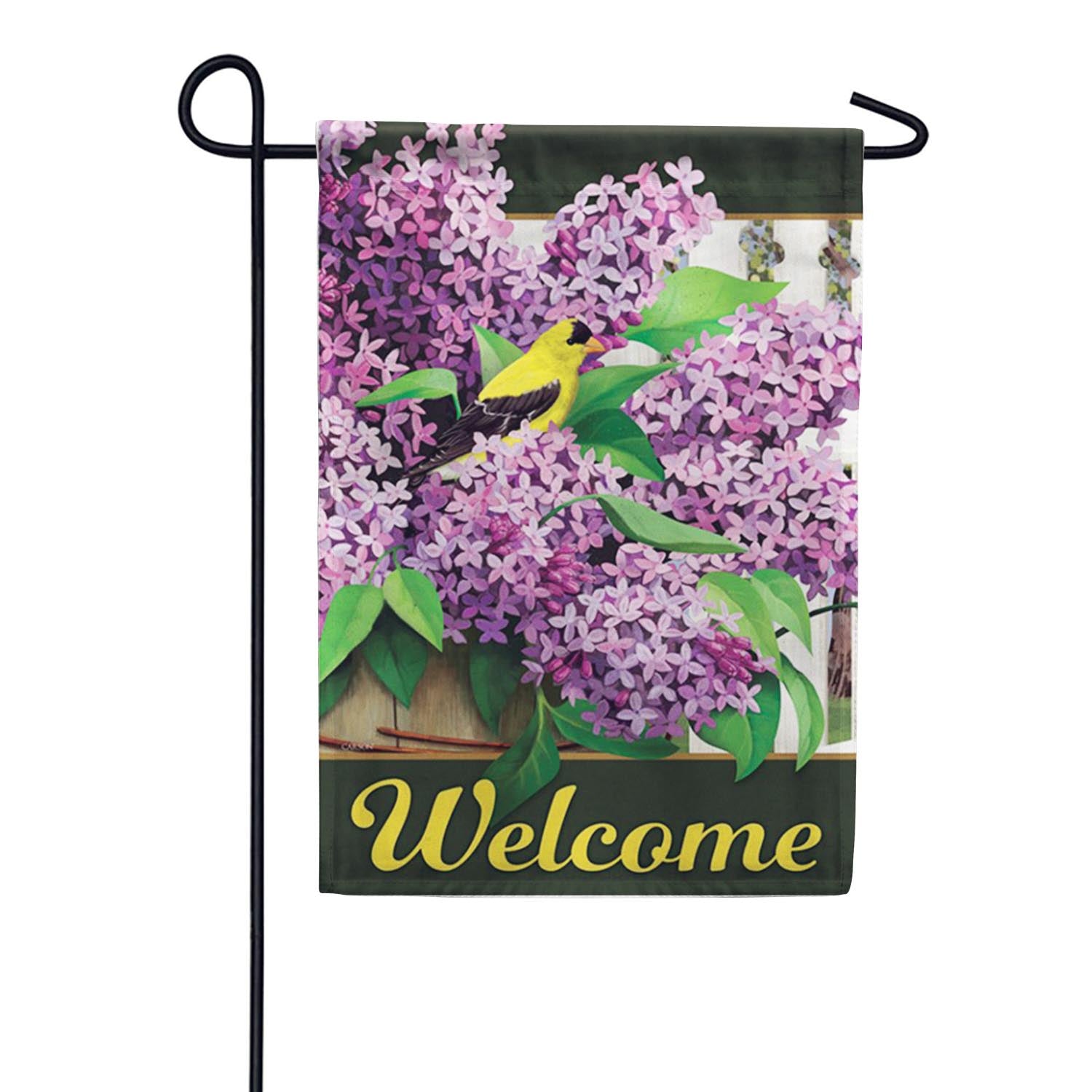 Lilac Bucket - Double Sided Garden Flag