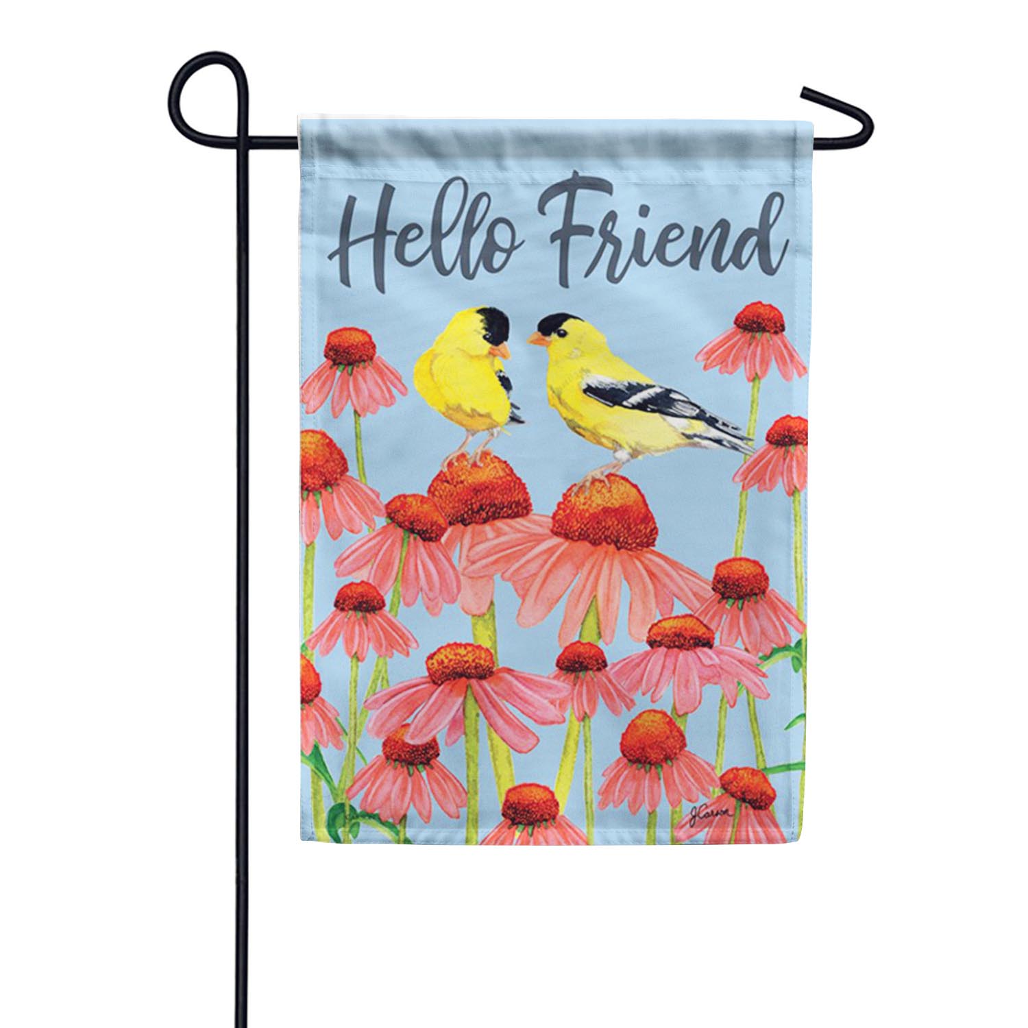 Hello Friend - Double Sided Garden Flag