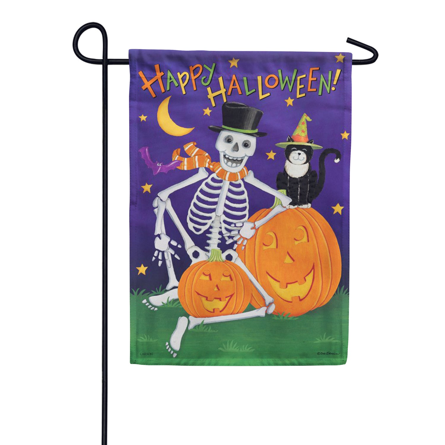 Happy Skeleton Garden Flag