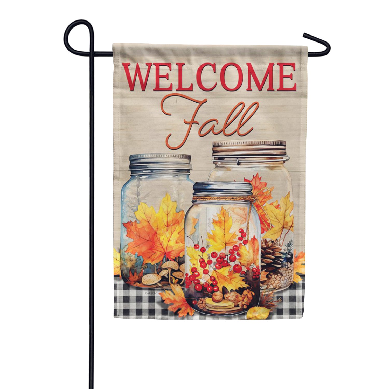 Fall Jar Garden Flag