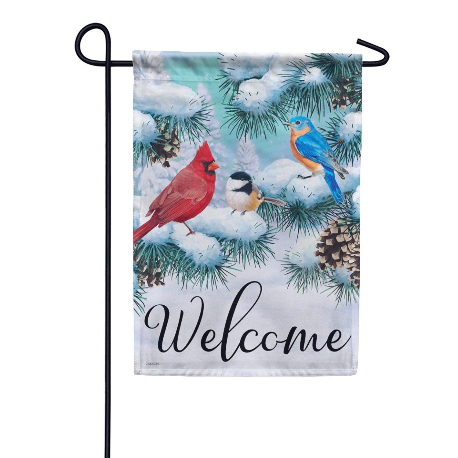 Christmas Songbirds Welcome Garden Flag