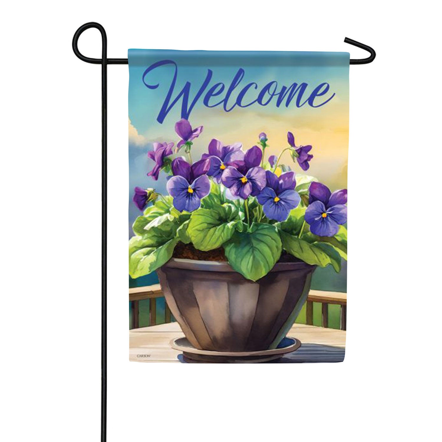 Sunkissed Violets Double Sided Garden Flag