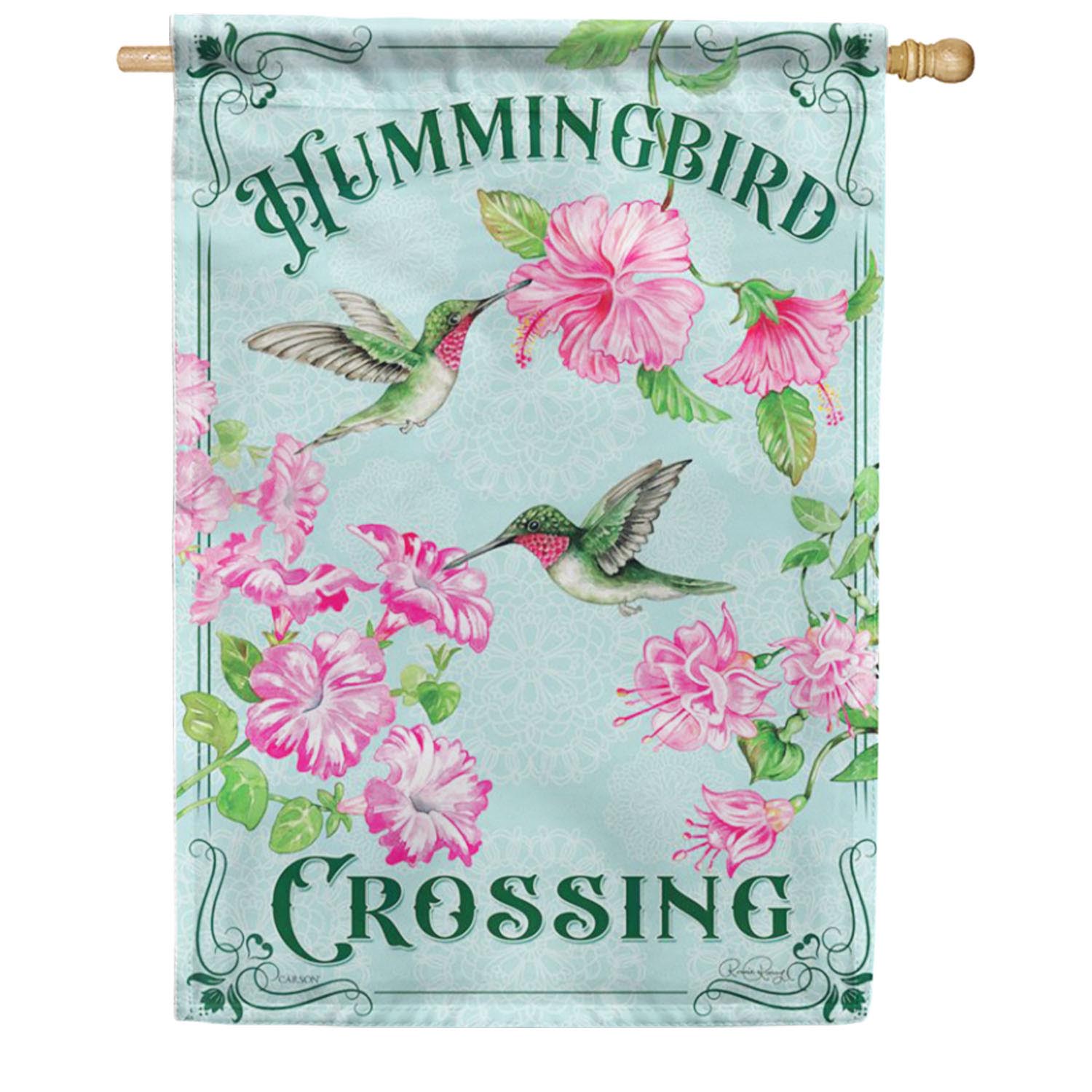 Hummingbird Crossing House Flag