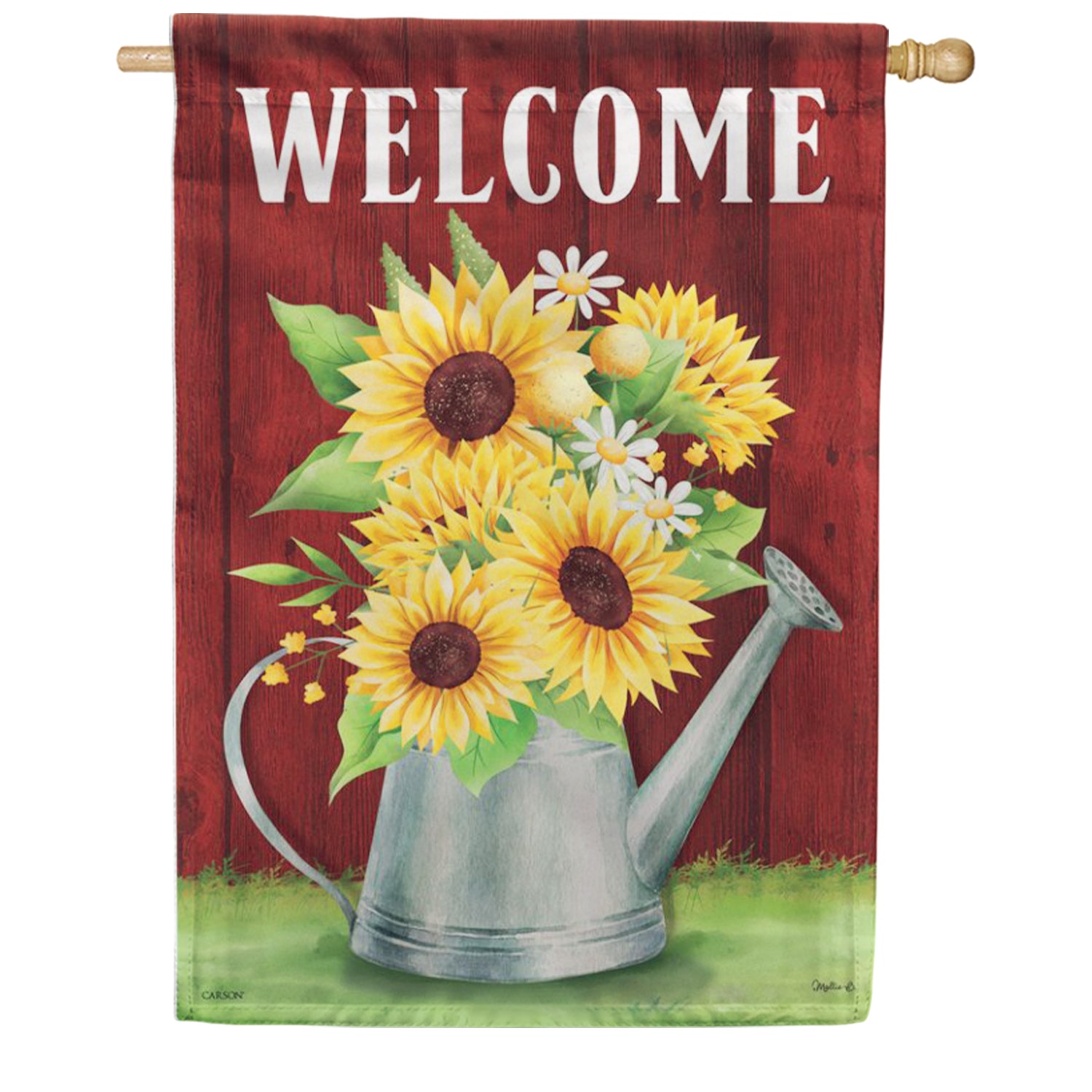 Carson Sunflowers & Daisies House Flag