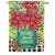 Poinsettia Vase House Flag