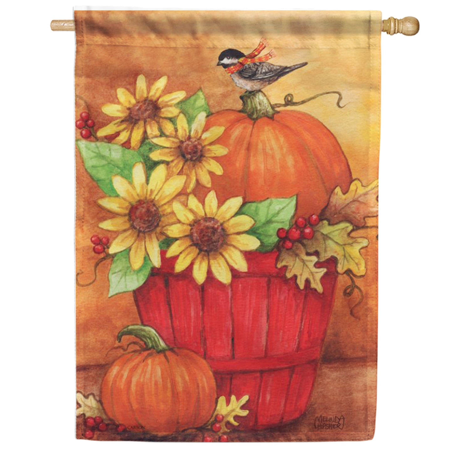 Pumpkin Basket House Flag