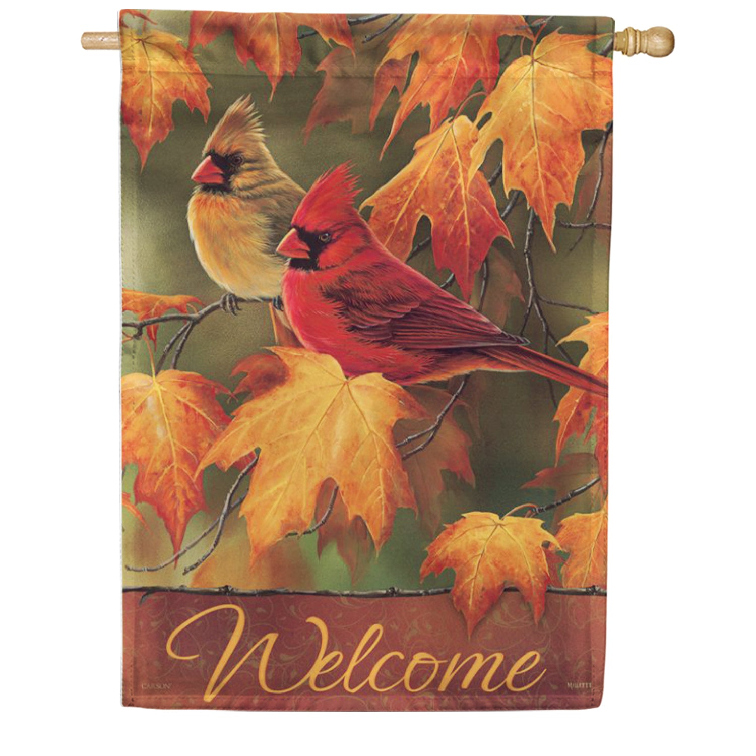 Autumn Couple House Flag