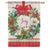 Carson Peppermint Holly Wreath House Flag