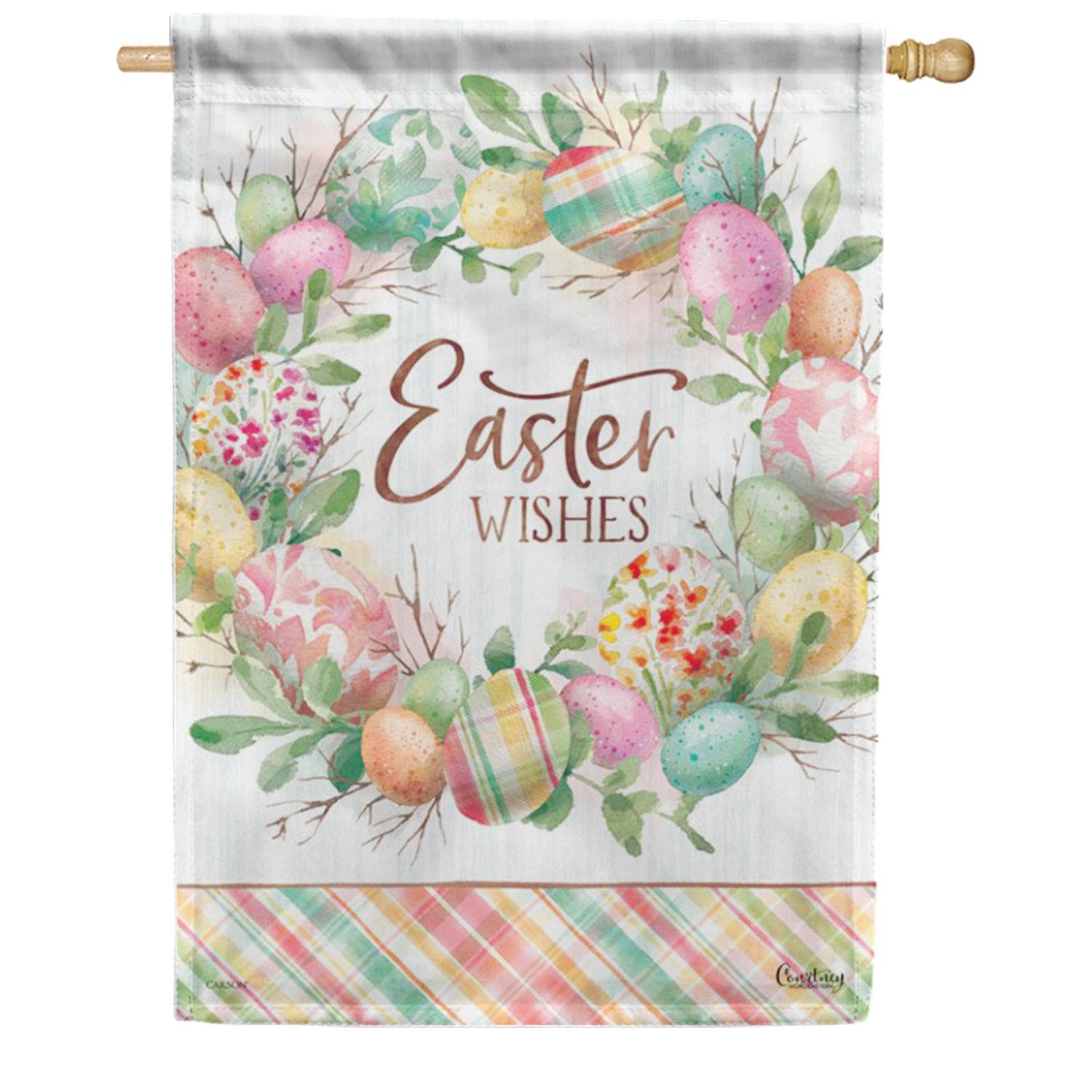 Easter Wishes House Flag