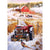 Winter Tractor Barn House Flag