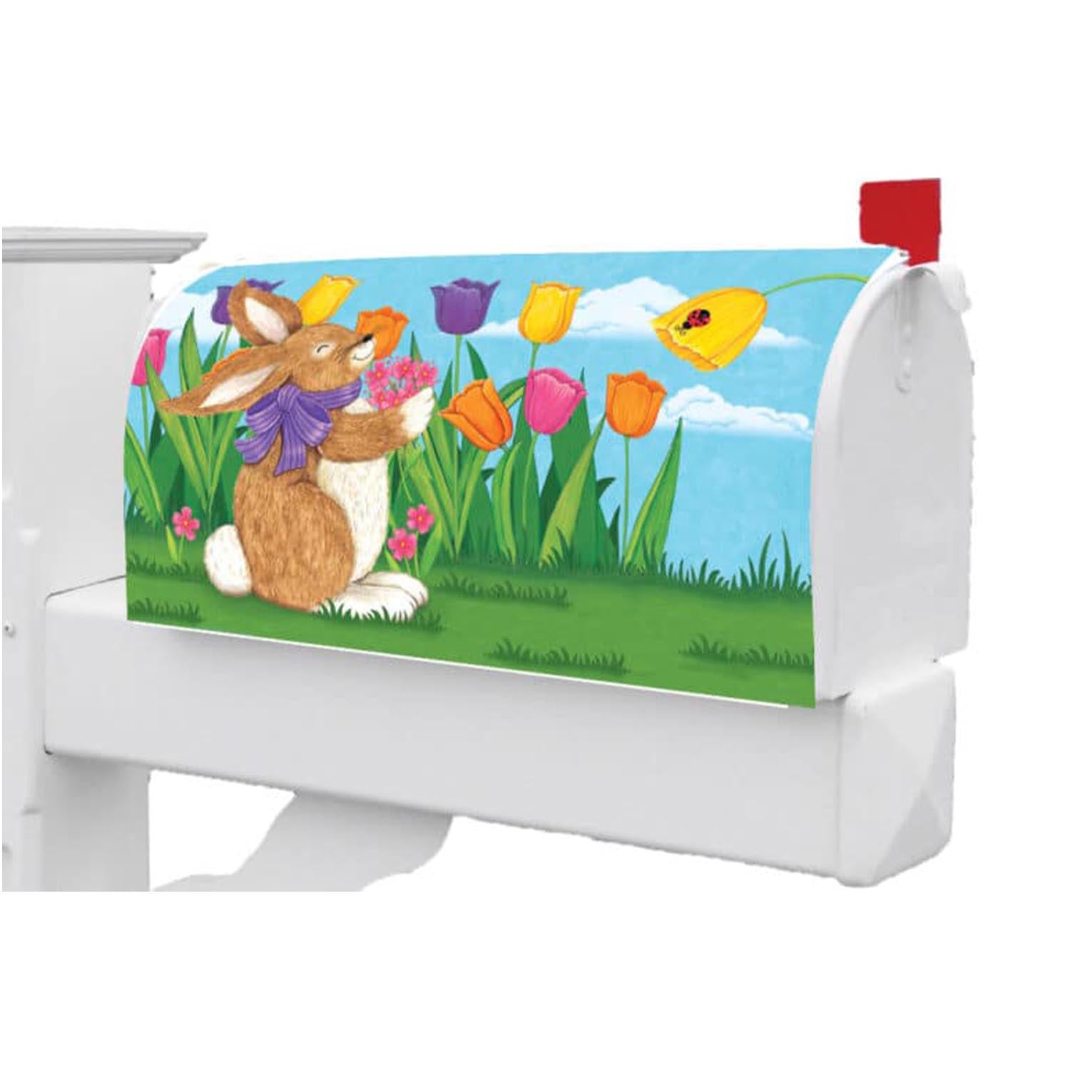 Tulip Bunnies Large Mailbox Makeover