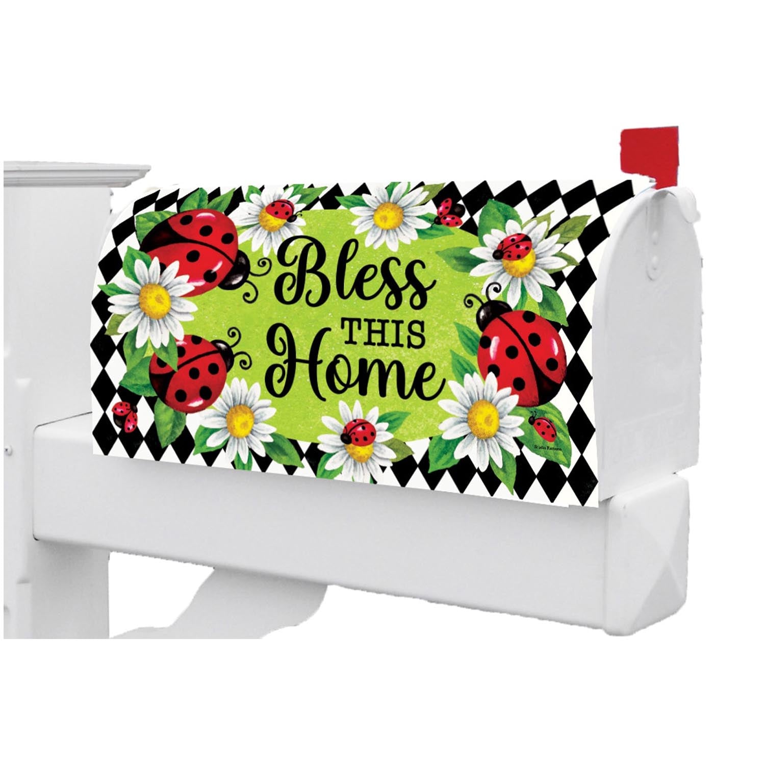 Ladybug Diamond Large Mailbox Makeover