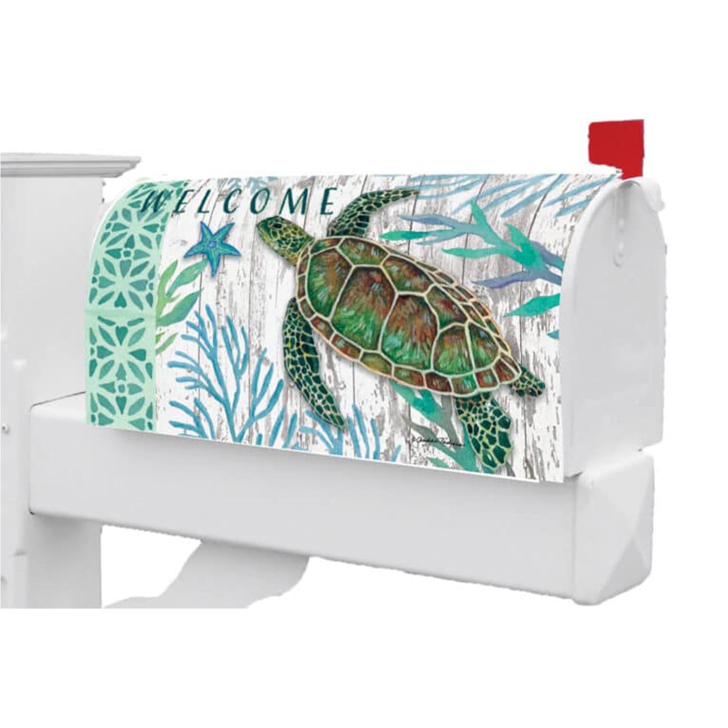 Sea Green Turtle Large Mailbox Makeover