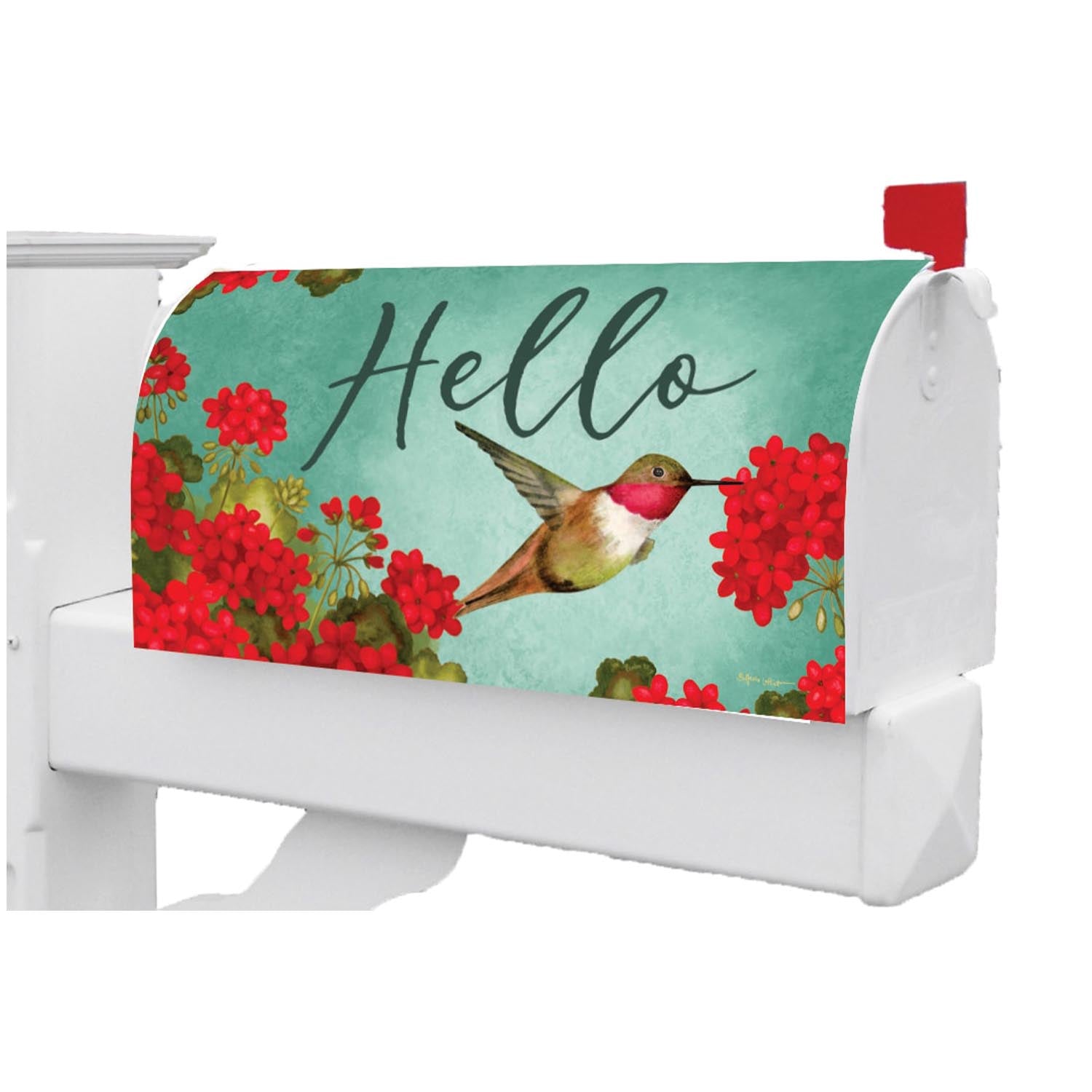 Hummingbird Geranium Mailbox Makeover