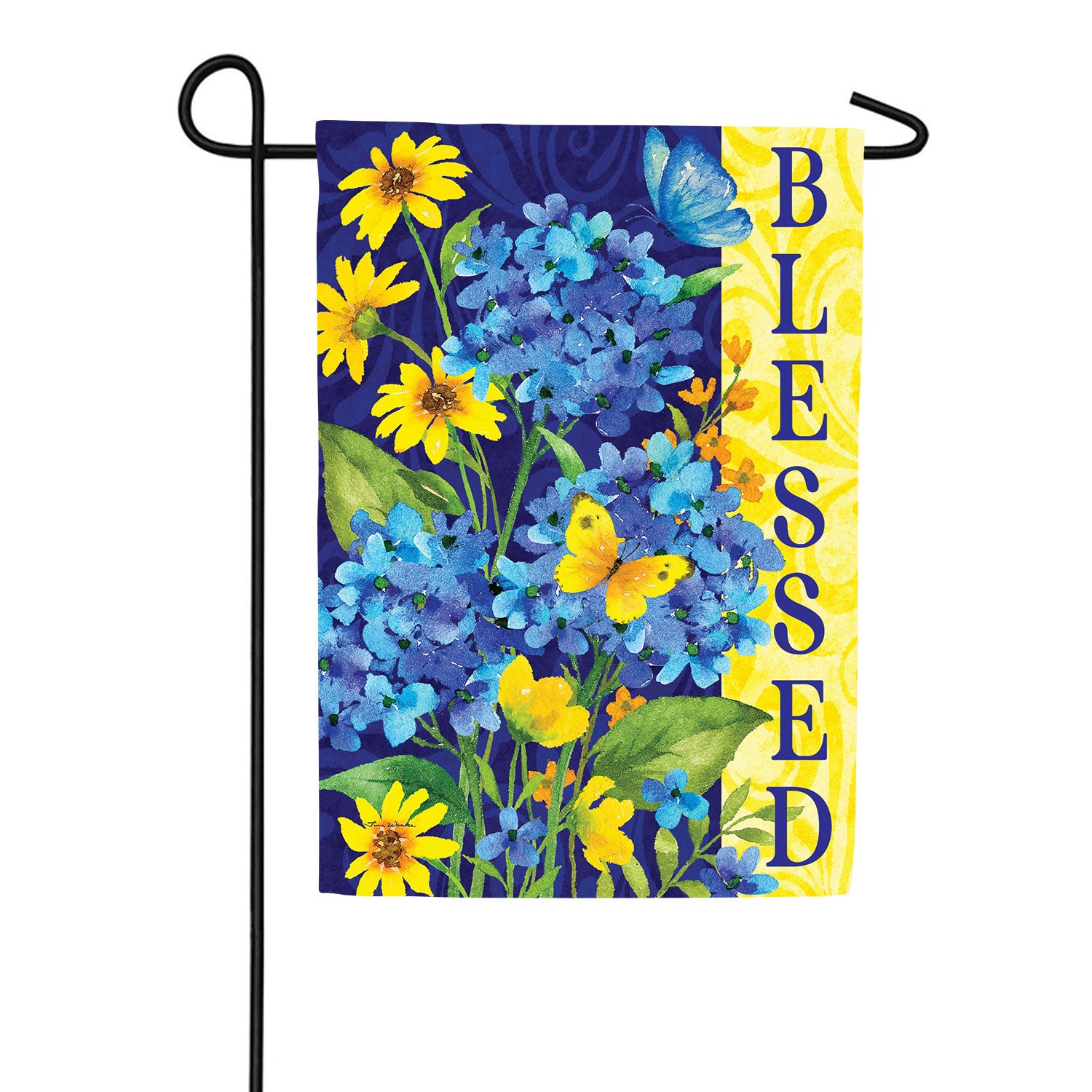 Bless Hydrangeas Double Sided Garden Flag