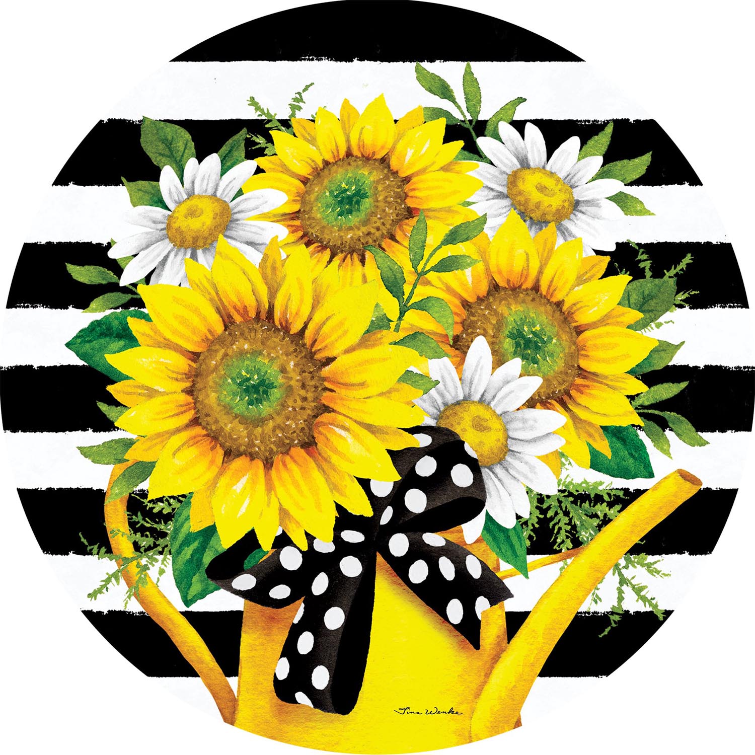 Sunflower Watering Can Accent Magnet