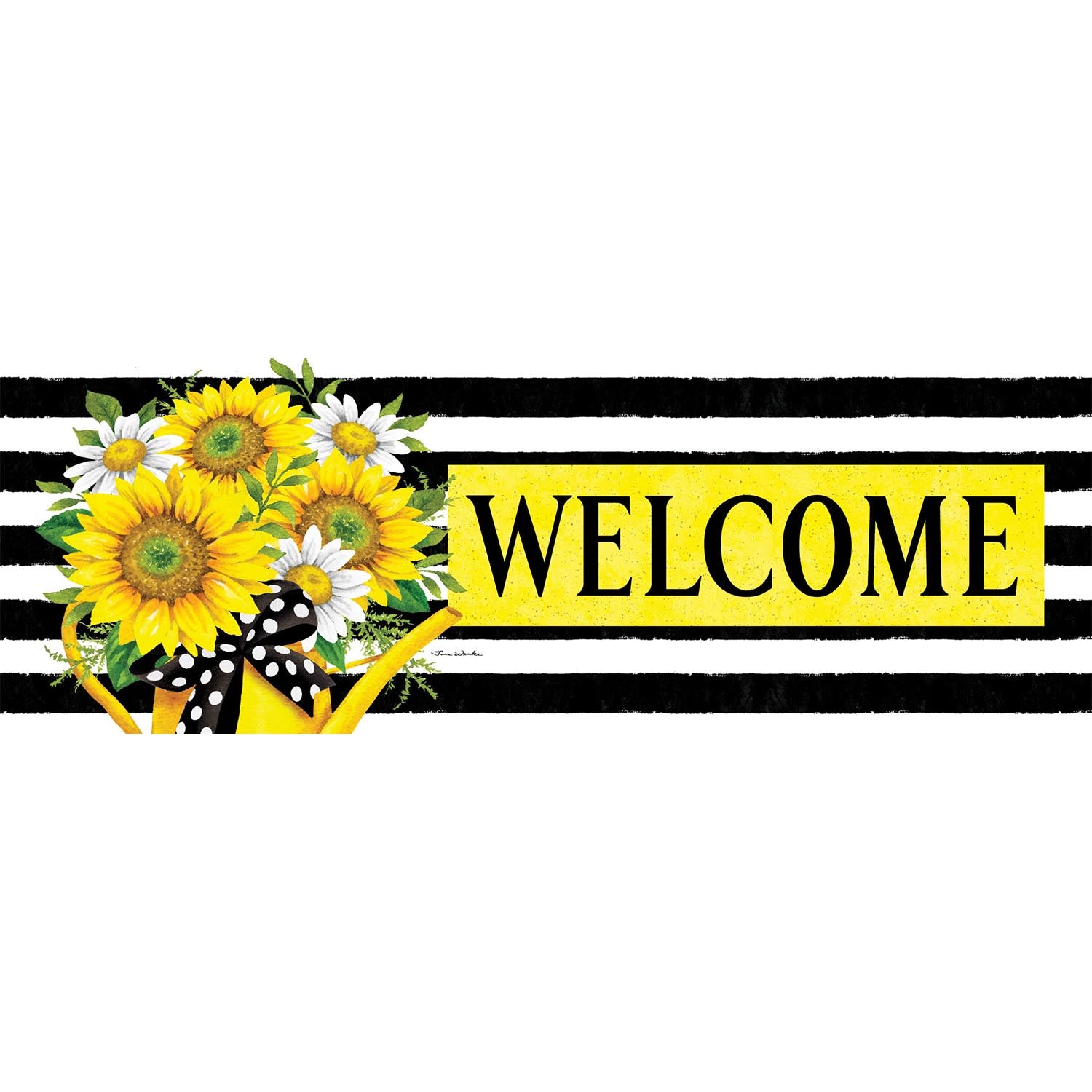 Sunflower Watering Can Signature Sign