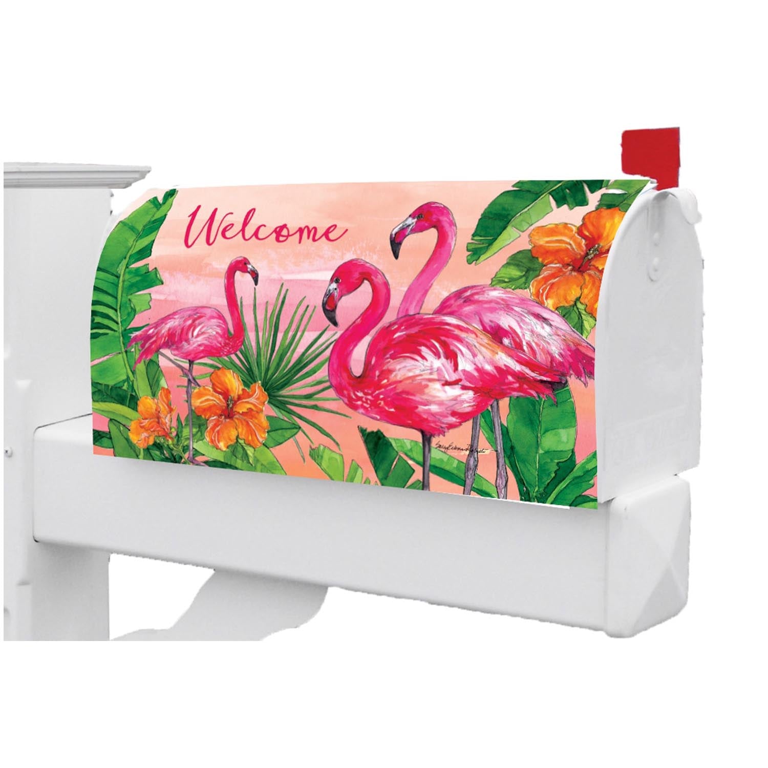 Flamingo Sunset Mailbox Makeover