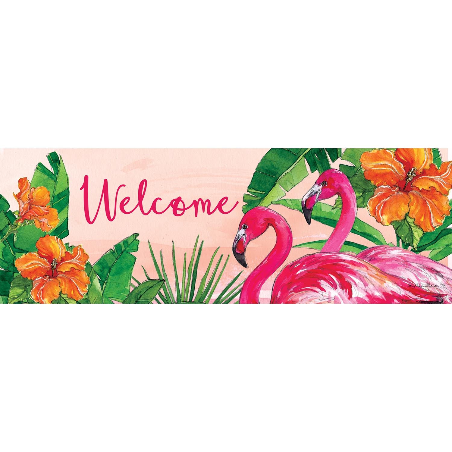 Flamingo Sunset Signature Sign