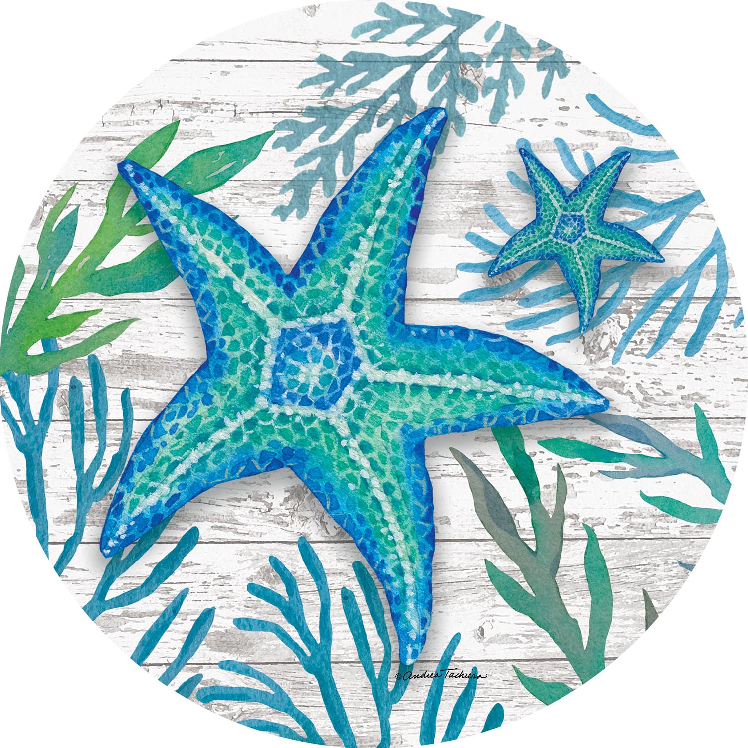 Teal Starfish Accent Magnet