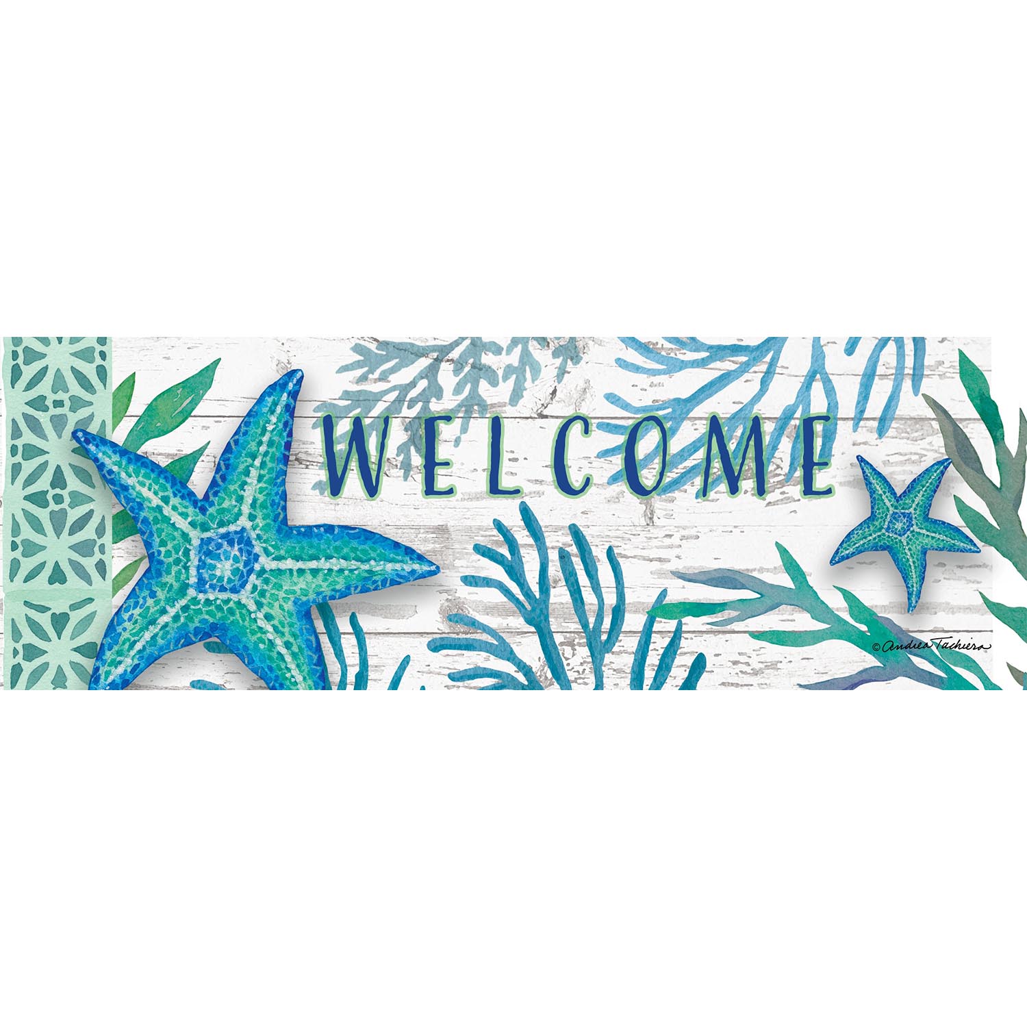 Teal Starfish Signature Sign