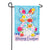 Floral Bunny Applique Garden Flag