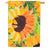 Sunflowers in the Garden Burlap House Flag