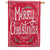 Quaint Merry Christmas Burlap House Flag