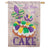 Mardi Gras Let Them Eat Cake Burlap House Flag