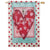 Evergreen Vintage Valentine Burlap House Flag