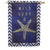 Reversible Anchor & Gold Burlap House Flag