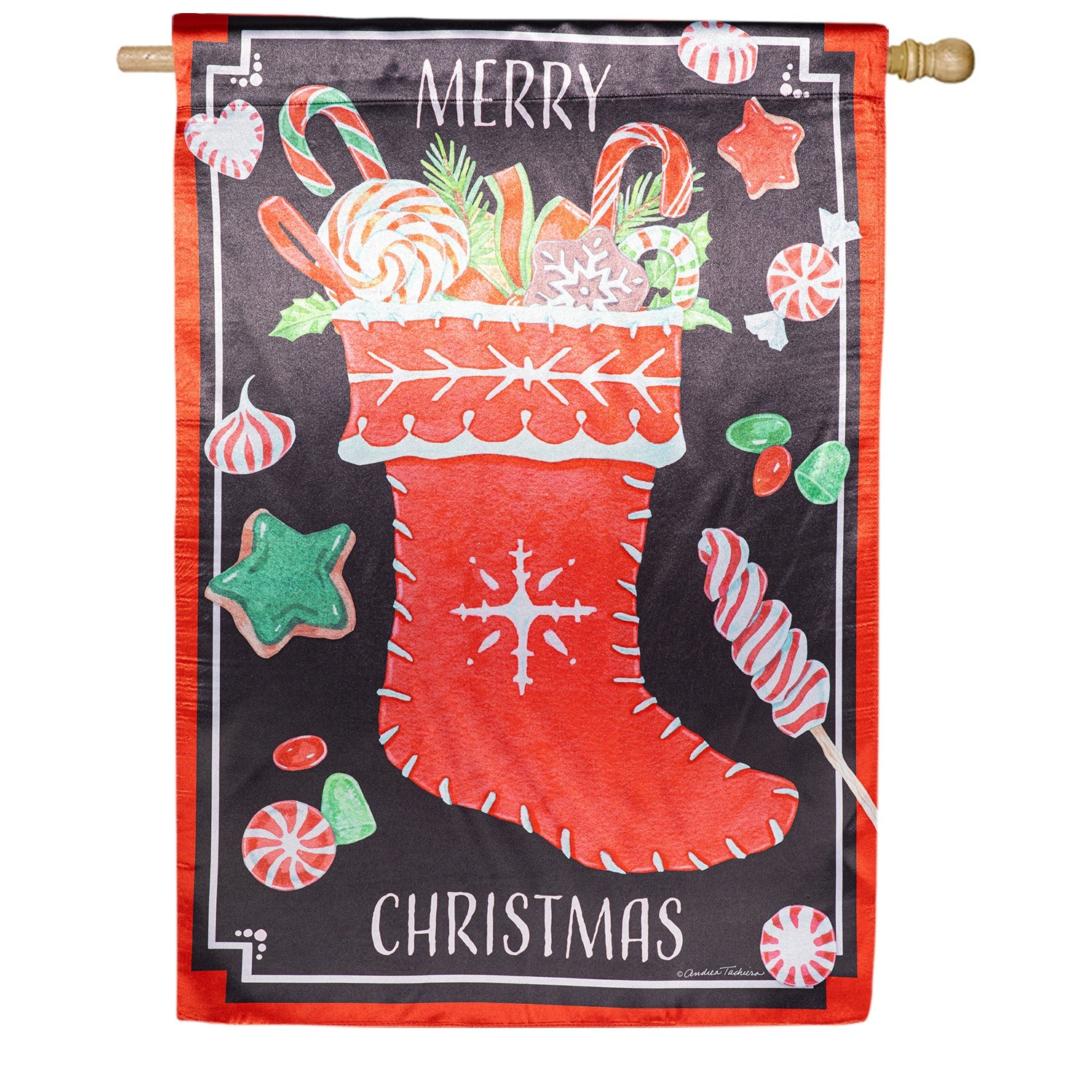 Christmas Stocking House Flag