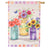 Patchwork Garden Double Sided House Flag