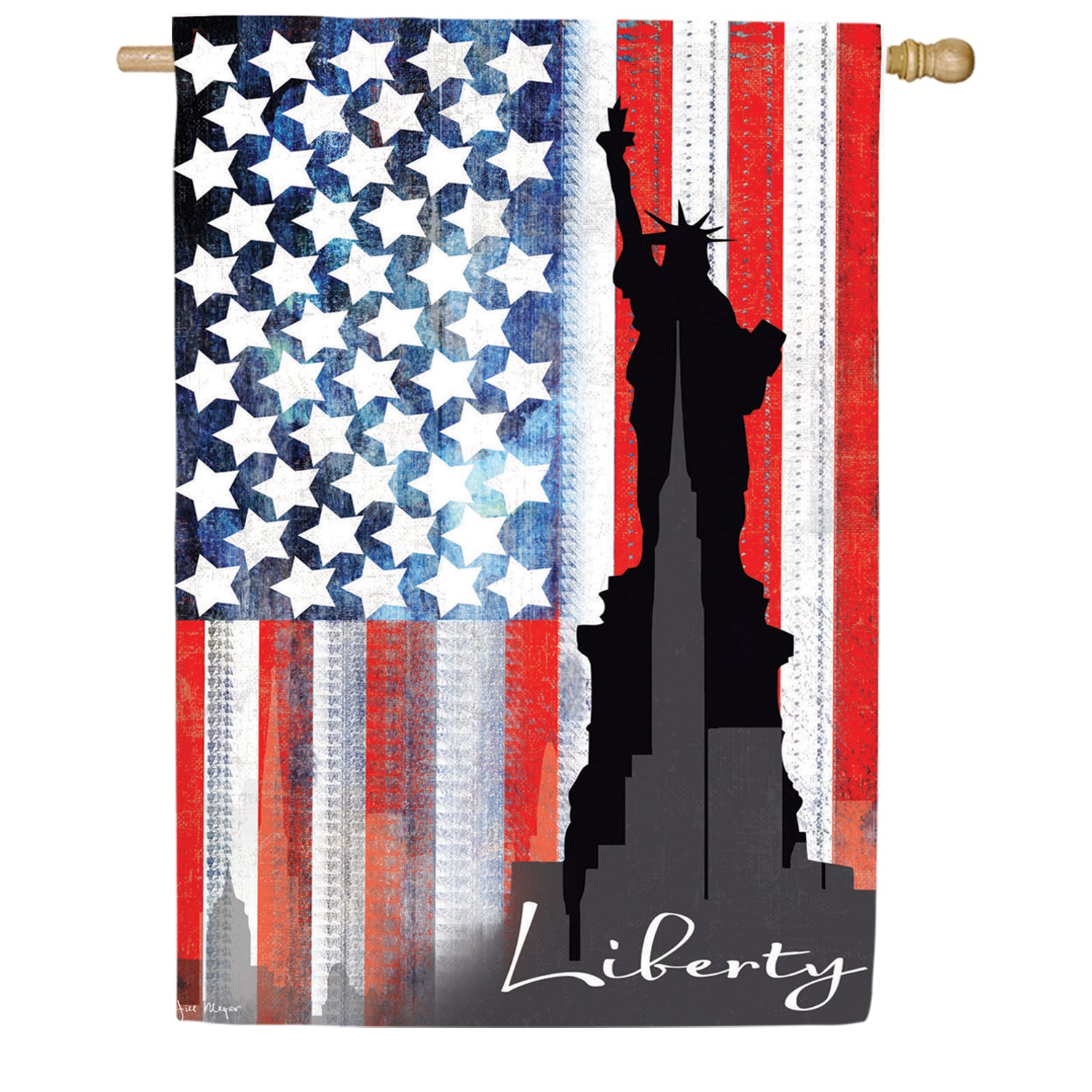 Liberty Statue Double Sided House Flag
