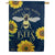 Pardon the Weeds I'm Feeding The Bee's Double Sided Suede House Flag 28x40