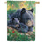 Mom and Baby Bear in the Meadow Double Sided Suede House Flag 28x40