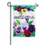 Pansy Garden Burlap Garden Flag