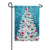 White Christmas Tree Burlap Garden Flag