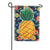 Pineapple and Florals Burlap Garden Flag