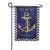 Reversible Anchor & Gold Burlap Garden Flag