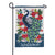 Floral Peacock Double Sided Linen Garden Flag